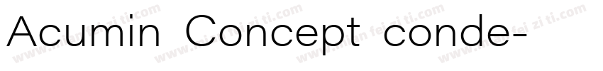 Acumin Concept conde字体转换